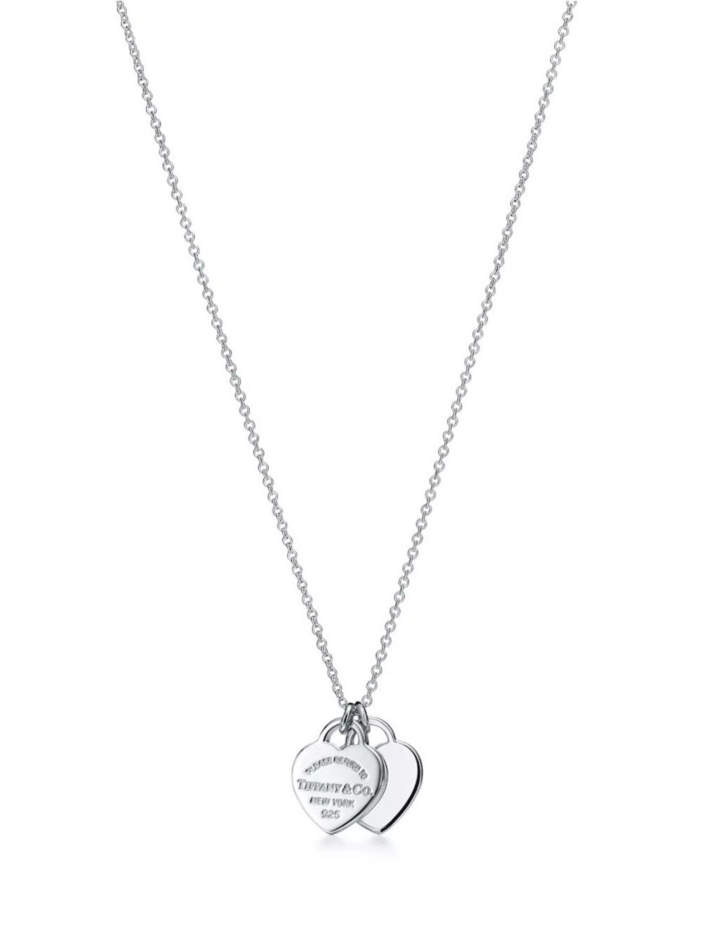 Tiffany & Co Mini Double Heart Tag Pendant